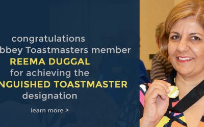 Congratulations Reema Duggal – Distinguished Toastmaster