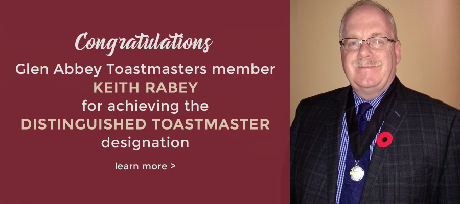 Congratulations Keith Rabey – Distinguished Toastmaster